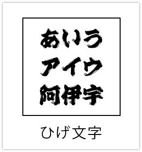 ひげ文字
